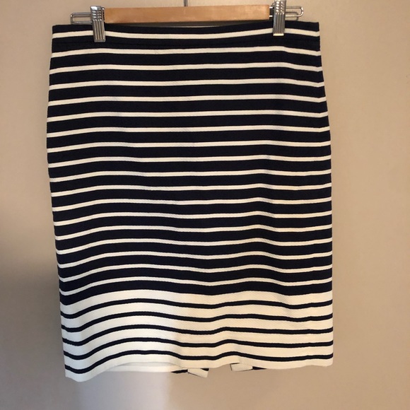 Jcrew pencil skirt navy and white striped Size 8 - Picture 5 of 7